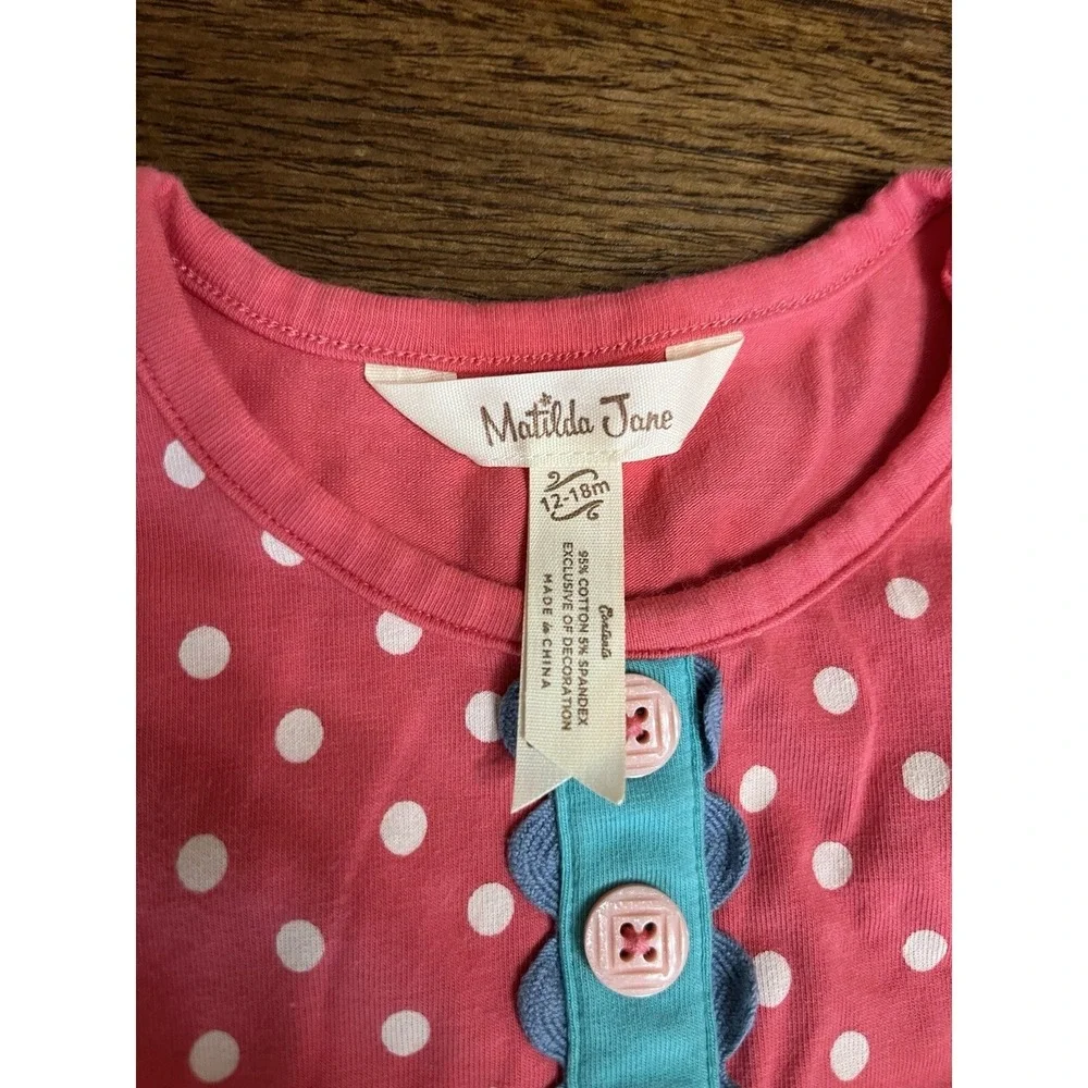 Matilda JaneSize 12-18 mo Sweet To The Core Tunic And Gray Polka Dot Leggings‎